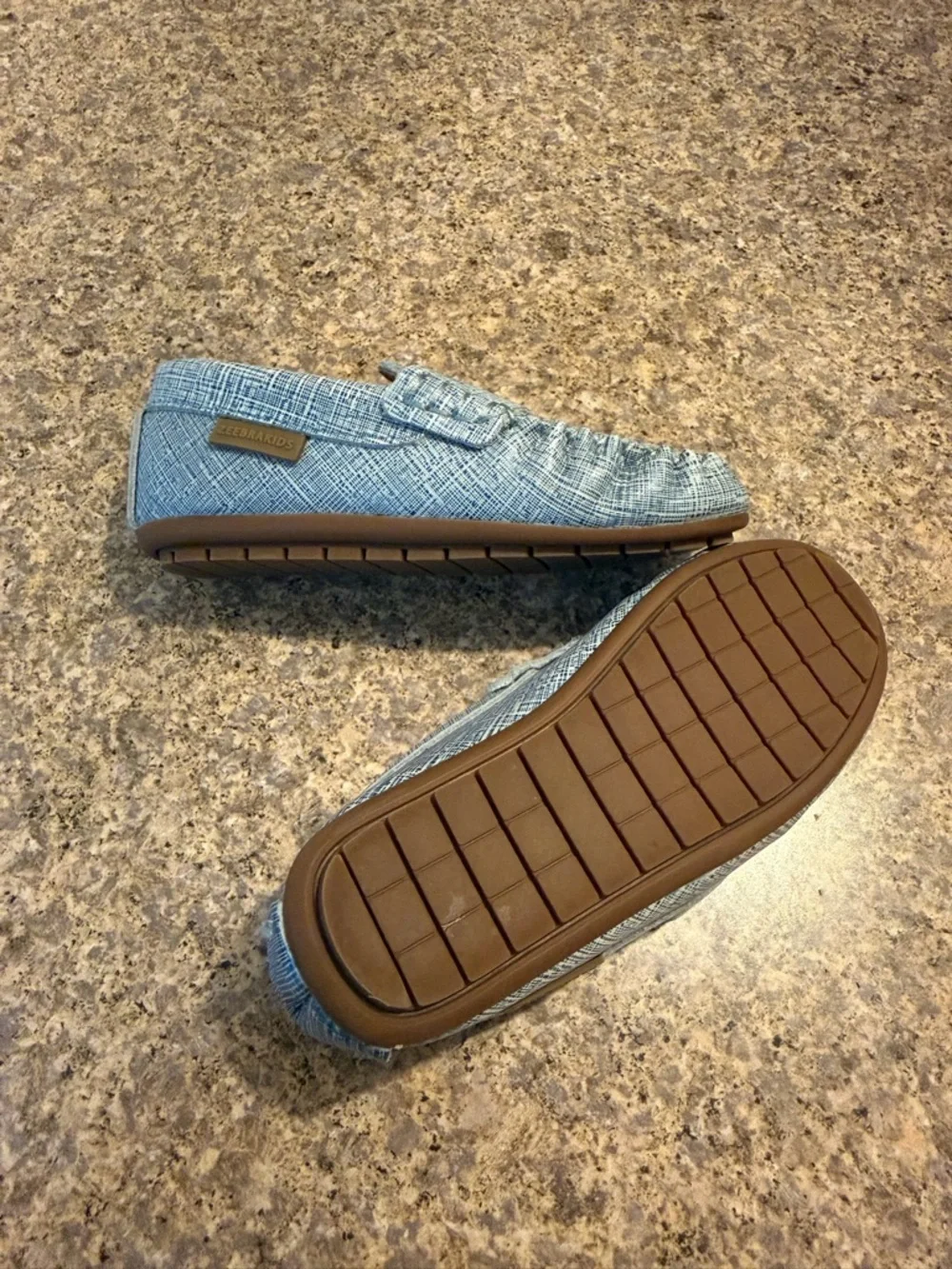 Kids Light Blue Moccasin Loafers - Comfortable Slip-On Shoes